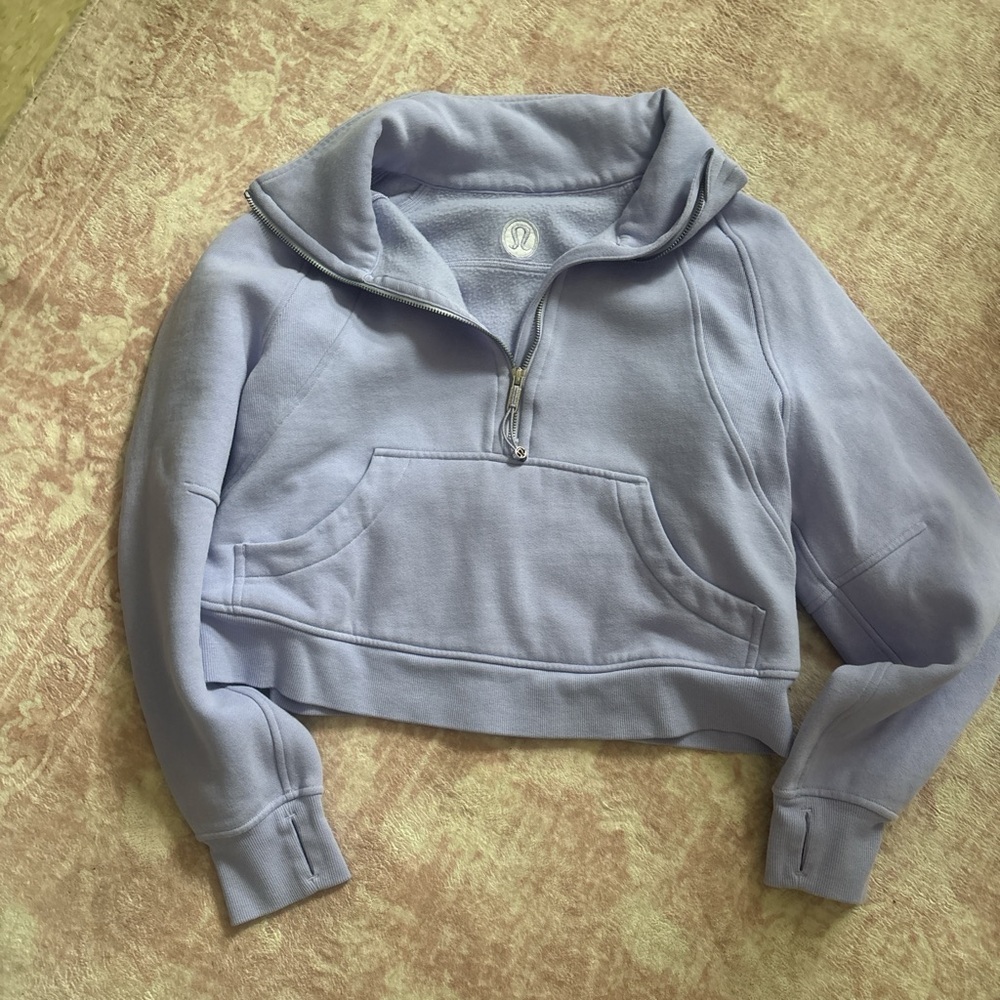 lululemon athletica Light Purple Cropped Hoodie